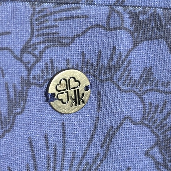 Krimson Klover Piper Dress XL Blue Patterned NWT long midi peonie dusk pockets - Picture 3 of 16